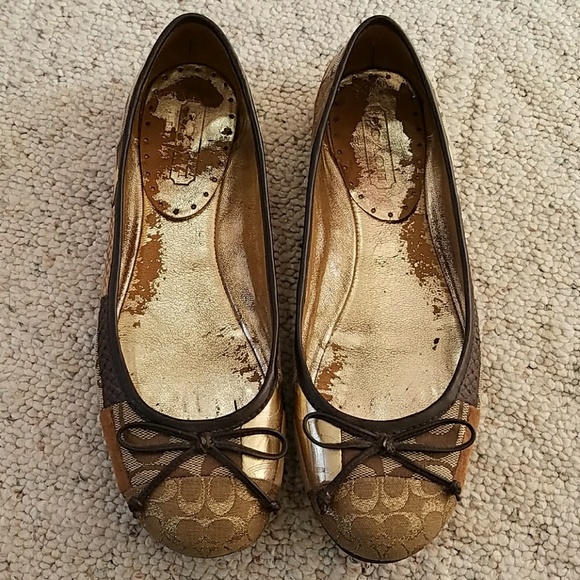 Coach printed patchwork flat size 7 - Picture 2 of 8